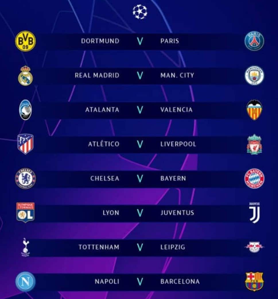 Hasil Drawing Liga Champions 2019 - 2020 | mediabola.net